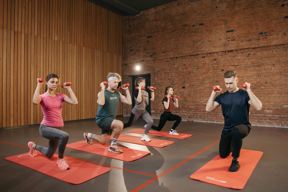 A group training together