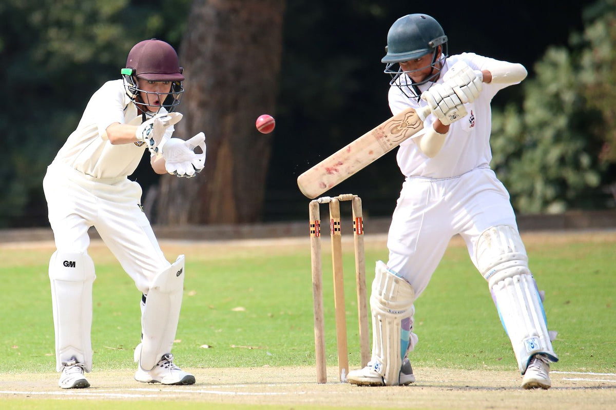 Cricket batting gloves in use